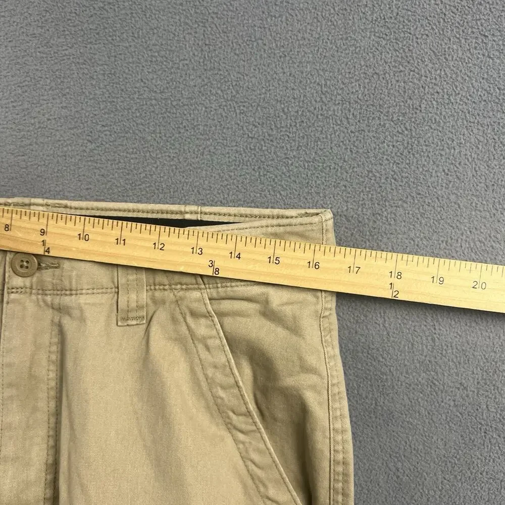 Wrangler ATG Pants Mens 32X34 Beige Utility Cargo Pockets Hiking Workwear